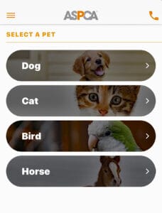 Holiday Pet Safety: ASPCA iphone app screenshot